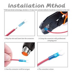 50/400PCS Heat Shrink Crimp Spade Terminal Fork Wire Connector 22-10 AWG #8 #10