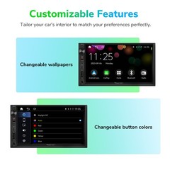 X3 2 DIN 7 inch QLED Android Auto Car Stereo Radio Head Unit CarPlay Mirror Link