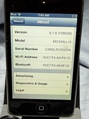 Apple iPod Touch 4th Gen 32GB Black MC544LL/A A1367 iOS 6.1.6 Factory Reset Test