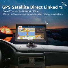 URFRU GPS Navigator for Car Truck 7-Inch 2025 Offline Maps Lifetime Free Updates