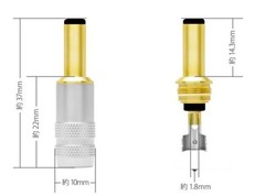 DC01(0.5m) — Oyaide DC-2.1G Canare 4S6 Star Quad Audiophile DC Power Cable
