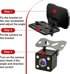 Versatile 2 Pcs Rear Camera Mount – Adjustable & Easy to Use for Safe Driving