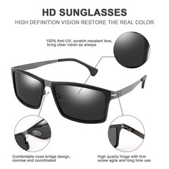 FEISEDY Polarized Lightweight Sports Sunglasses for Men Running 58mm, Black