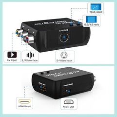 RCA AV to HDMI Converter | S Video to HDMI Converter | Composite CVBS Audio Vide