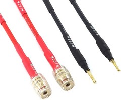 WJSTN Flex Pin Banana Plugs to 4mm Female Banana Jack Speaker Audio Adapter for