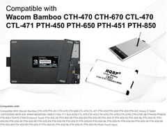 HQRP Battery for Wacom Bamboo ACK-40403 F1134J-711 SLA-A328 1UF553450Z-WCM