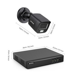 SANNCE 5IN1 4CH DVR CCTV Outdoor 1080P IR Security Camera System Human Detection