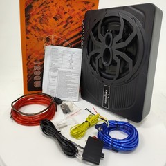 10″ 1200W Slim Under-Seat Subwoofer Powered Car Sub with Amp Speaker System kit