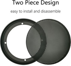 2-Pc 3-Inch Speaker Grill Covers – Durable ABS Subwoofer Protectors in Black