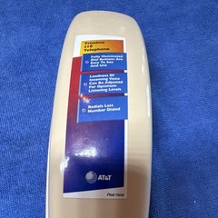AT&T Trimline 210 Telephone Beige Corded Trimline Style 1-Line Redial Mute
