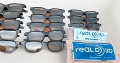 REAL D PASSIVE 3D Glasses Adult Size Black Lot of 20