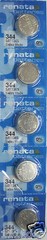 5 Renata 344 – SR1136SW Silver-Oxide Battery 1.55V