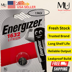 5X Pack Energizer CR 1632 ECR1632 Fresh Stock Lithium 3V Battery Exp Date 2034+