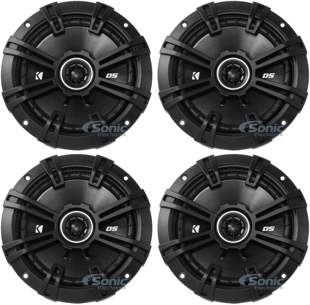 4) KICKER 43DSC6504 DSC650 6.5″ 240W 4-Ohm 2-Way Car Coaxial Stereo Speakers