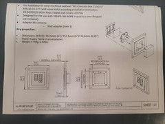 Wall-Smart 10-01-220 Flush Construction Wall Mount for Lutron HQWIS-NB-NONE