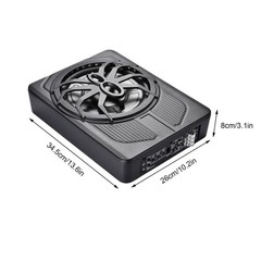 10″ 1200W Slim Under-Seat Subwoofer Powered Car Sub with Amp Speaker System kit