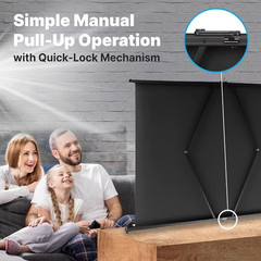 Pyle PRJTP46 40″ Portable Manual Retractable Projector Screen New Sealed