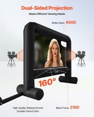 VEVOR 16 ft Inflatable Movie Screen 16:9 600D Movie Projection with Portable Bag
