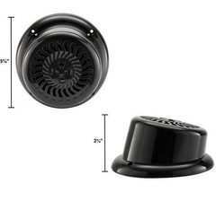 RV Surface Mount Speaker – Exterior 5.25″ Black Wavy Blue LED – Marine 2x Pair