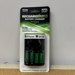 CVS Pharmacy Rechargeable Batteries & Battery Charger – 2AA & AAA NiMH 1.2V