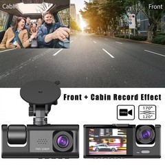 Dash Cam HD WIFI Car Dual Lens Front/Rear/Inside Video Recorder Camera G-sensor