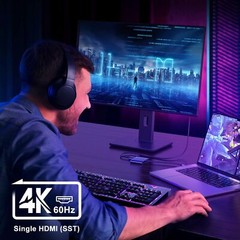 USB C to Dual HDMI Adapter 4K@60Hz, Type C to HDMI Splitter for Dua… Fast Ship