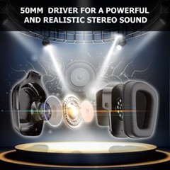 Black Wired Gaming Headsets Headphones Mic for PS5 PS4 Xbox One Switch PC RPI 3