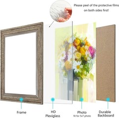 LUCKYLIFE 5×7 Picture Frame Set of 4, Rustic Farmhouse 5×7, Mix Color