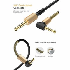 3.5mm Male to Male AUX Cable LOT L-Shaped Right Angle Car Audio Headphone Jack