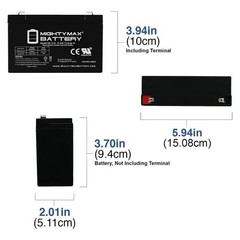 Mighty Max 6V 12AH F2 SLA Replacement Battery for Toy Car Play Mobile Scooter
