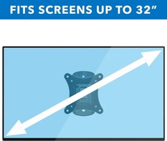 Mount-It! Small TV Monitor Wall Mount Swivel and Tilt VESA Wall (weight 44 Ibs)
