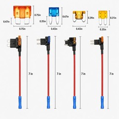 8 Pack 12V Car Add-a-Circuit Fuse Tap Standard Mini Micro2 and Low Profile Taps