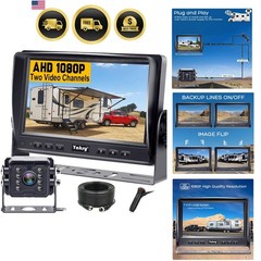 RV Backup Camera Plug and Play – No Delays 7 Inch HD 1080P Rear View Camera w…