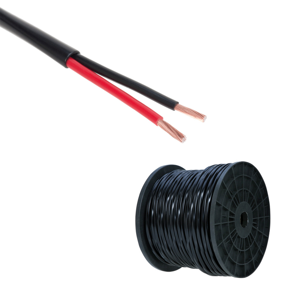 16/2 In-Wall Outdoor Burial UV CL2 Speaker Wire 16 AWG Gauge Cable Black 250ft