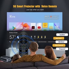 AUSHA Android Led Auto Focus Projector with 4K 8K Support & Dolby Audio