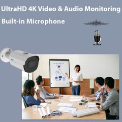 8MP 2160p UltraHD 4K IP 4X Optical Motorized Zoom 2.8-12mm PoE Security Camera