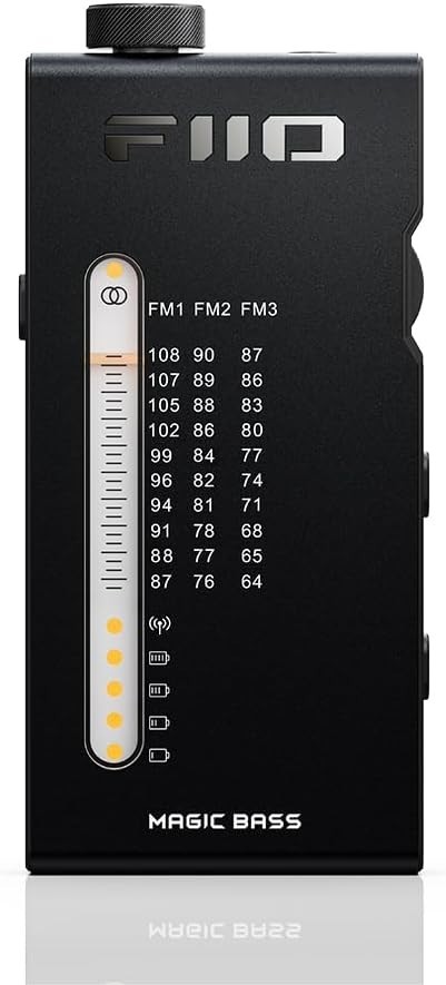 FiiO RR11 Portable FM Radio Receiver w/Analog PVR Tuning, 64MHz-108MHz (Black)