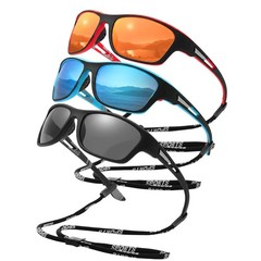 RusuiQinsan Polarized Sunglasses UV400 for Men and Women, HD Black/Blue/Red