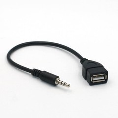 4Pack 3.5mm Male Audio AUX Jack to USB 2.0 Type A Female OTG Converter Adapter