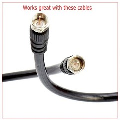5PCS F Type Coax Coaxial Cable Coupler Female Jack Adapter Connector US SHIP