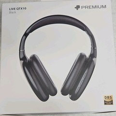PREMIUM LIVE QTX10 Black Headphones Bluetooth Deep Bass Sound 40mm Over-Ear