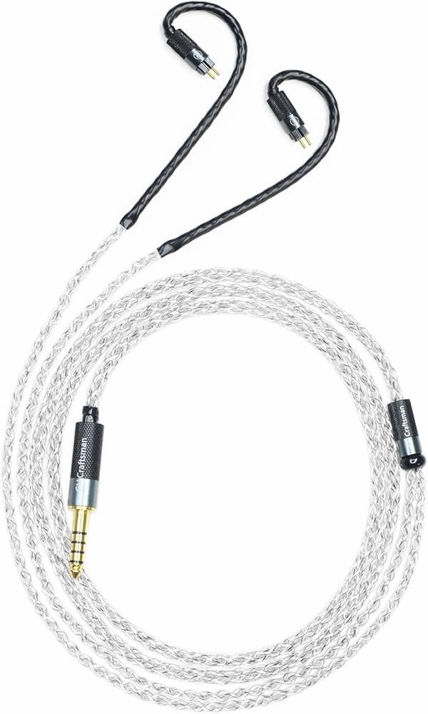 0.78mm 2Pin 4.4mm 5N OFC Silver Plating+Graphene Cables for Audeze iSINE20