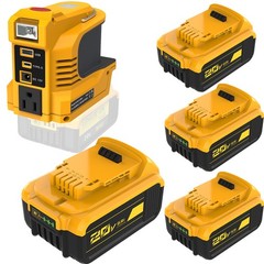For DeWalt 20V Max 5.0AH Li-ion Battery DCB205 + 220W Power Inverter 110V AC LED