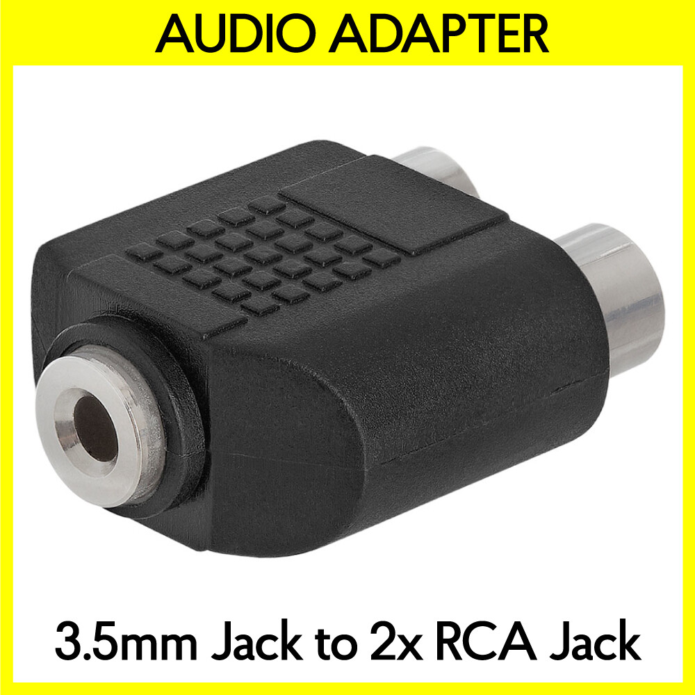 3.5mm Jack to 2 RCA Jack Splitter Dual RCA to AUX Stereo Adapter Audio Converter