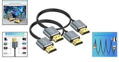 Ultra Thin 1FT Flexible HDMI Cable 2-Pack – 4K@60Hz High-Speed Connection