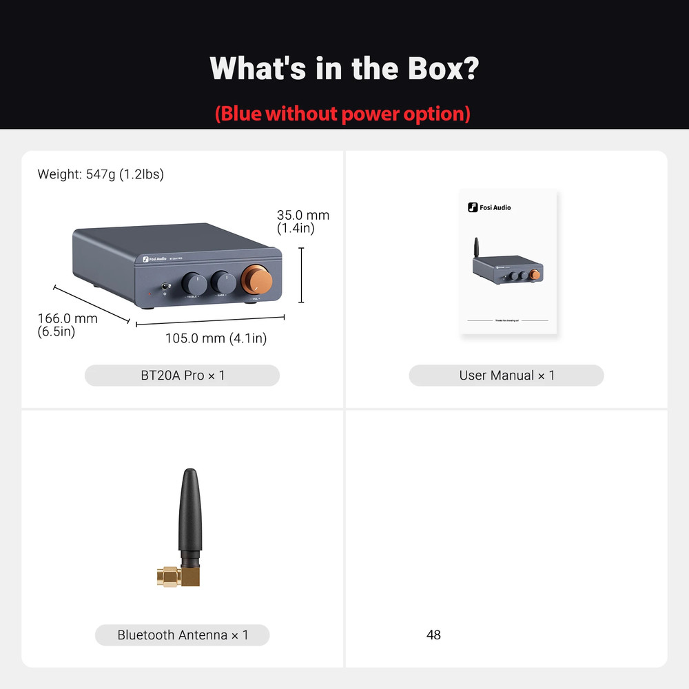 TPA3255 Bluetooth Sound Power Amplifier 300W X2 Mini Hifi Stereo Class D Amp Bas