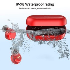 TOZO T12 Wireless Earbuds In Ear Stereo Headphones IPX8 Waterproof Red