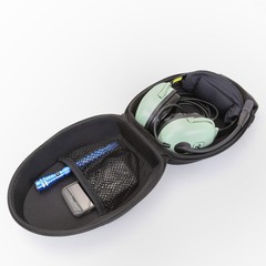 Molded Case for David Clark Aviation Headset, Aviation Case, Headset travel case