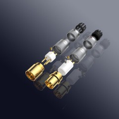 VIBORG Pair 3 Layer Plating Pure Copper Conductor Gold 3Pin XLR Connector Plug