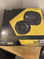 KICKER 6x9in 3-Way Car Speakers 75W RMS 350W Peak 4 Ohm 48ESC693 New